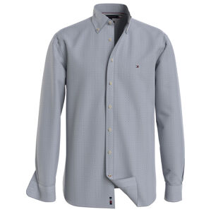 Tommy Hilfiger pánská modrá vzorovaná košile - XL (DY4)
